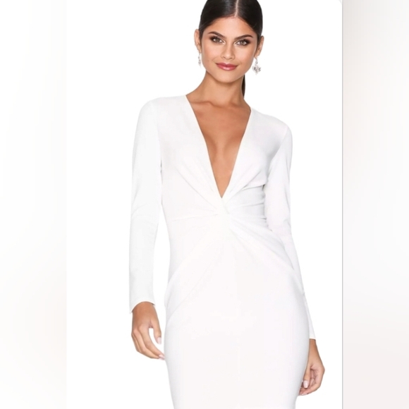 Vintage Y2K GUESS White Plunging neckline Knotted size Small - Picture 10 of 10